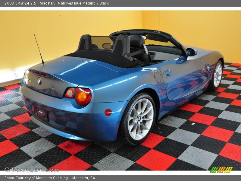 Maldives Blue Metallic / Black 2003 BMW Z4 2.5i Roadster