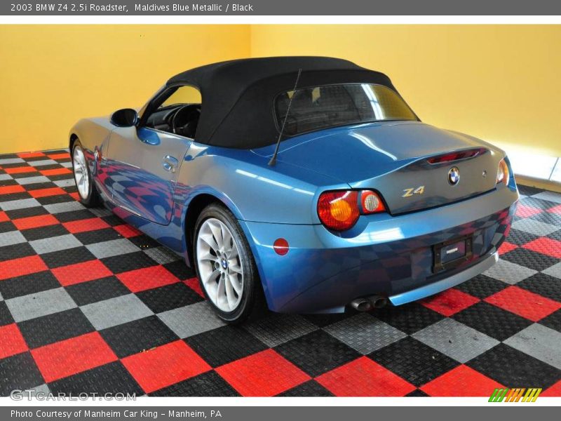 Maldives Blue Metallic / Black 2003 BMW Z4 2.5i Roadster
