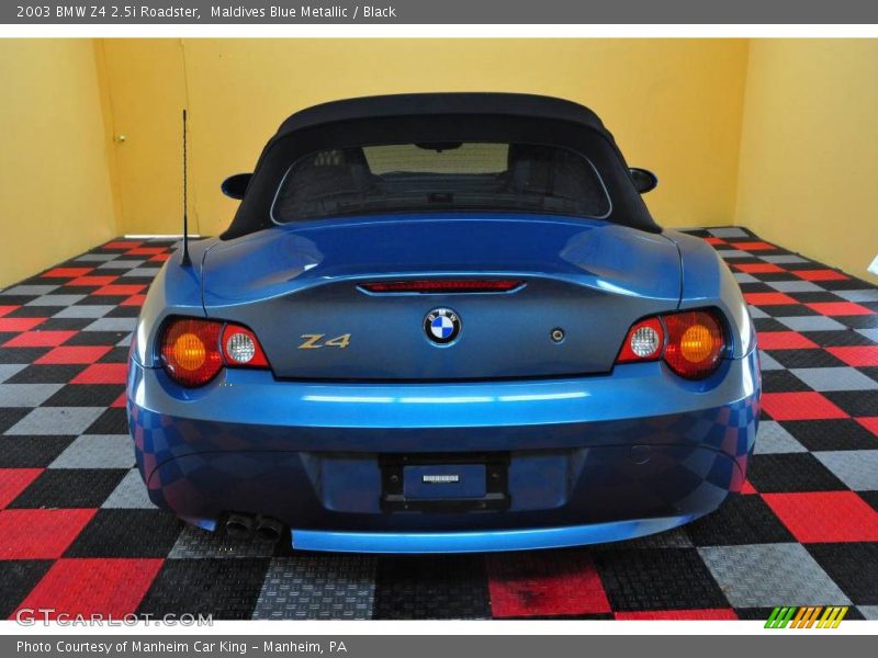 Maldives Blue Metallic / Black 2003 BMW Z4 2.5i Roadster