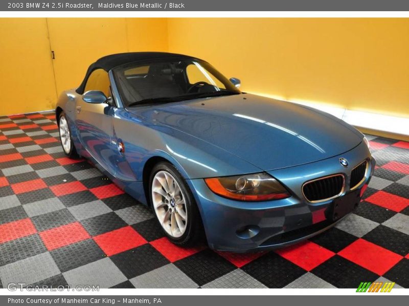 Maldives Blue Metallic / Black 2003 BMW Z4 2.5i Roadster