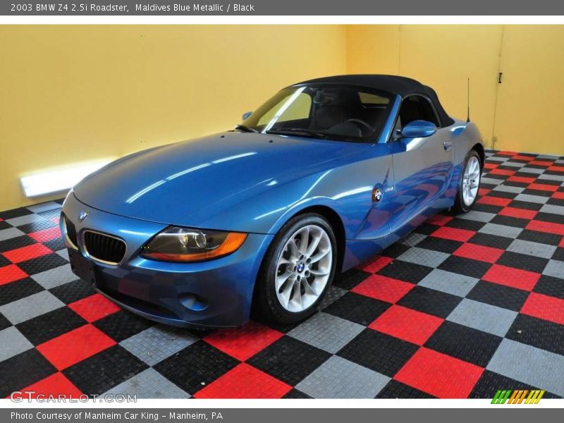 Maldives Blue Metallic / Black 2003 BMW Z4 2.5i Roadster