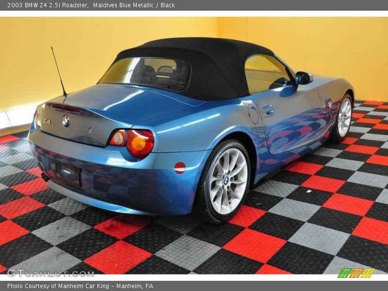 Maldives Blue Metallic / Black 2003 BMW Z4 2.5i Roadster