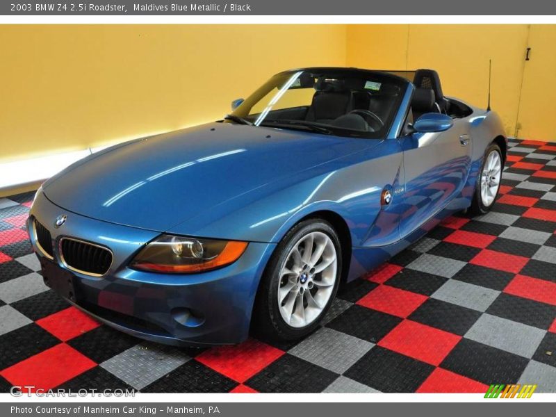 Maldives Blue Metallic / Black 2003 BMW Z4 2.5i Roadster
