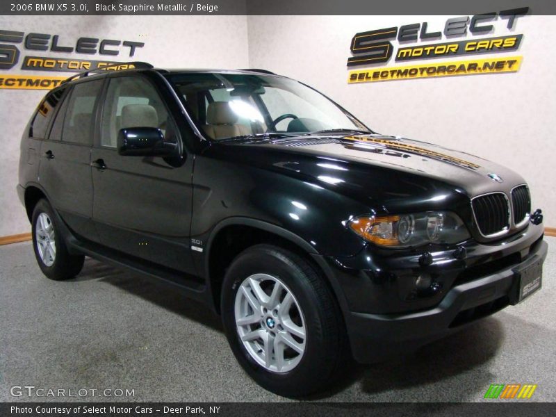 Black Sapphire Metallic / Beige 2006 BMW X5 3.0i