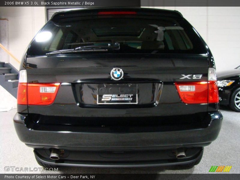 Black Sapphire Metallic / Beige 2006 BMW X5 3.0i