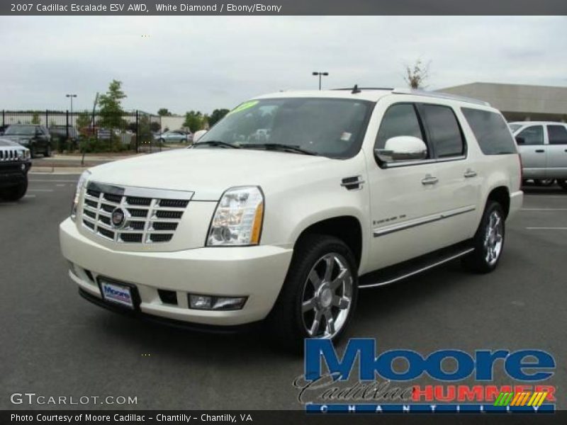 White Diamond / Ebony/Ebony 2007 Cadillac Escalade ESV AWD