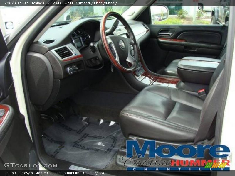 White Diamond / Ebony/Ebony 2007 Cadillac Escalade ESV AWD