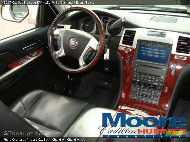 White Diamond / Ebony/Ebony 2007 Cadillac Escalade ESV AWD