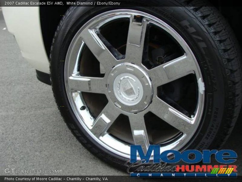 White Diamond / Ebony/Ebony 2007 Cadillac Escalade ESV AWD