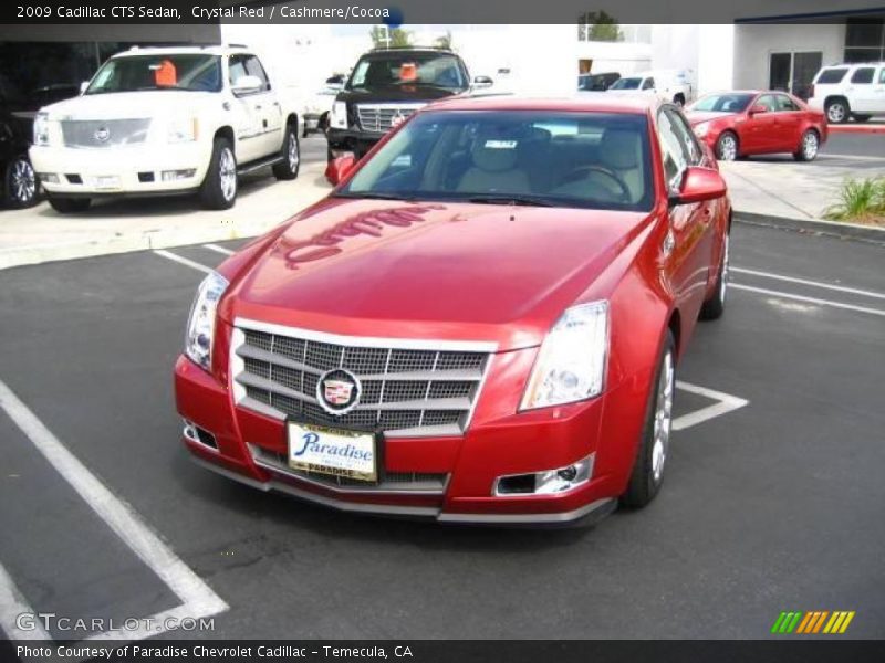 Crystal Red / Cashmere/Cocoa 2009 Cadillac CTS Sedan