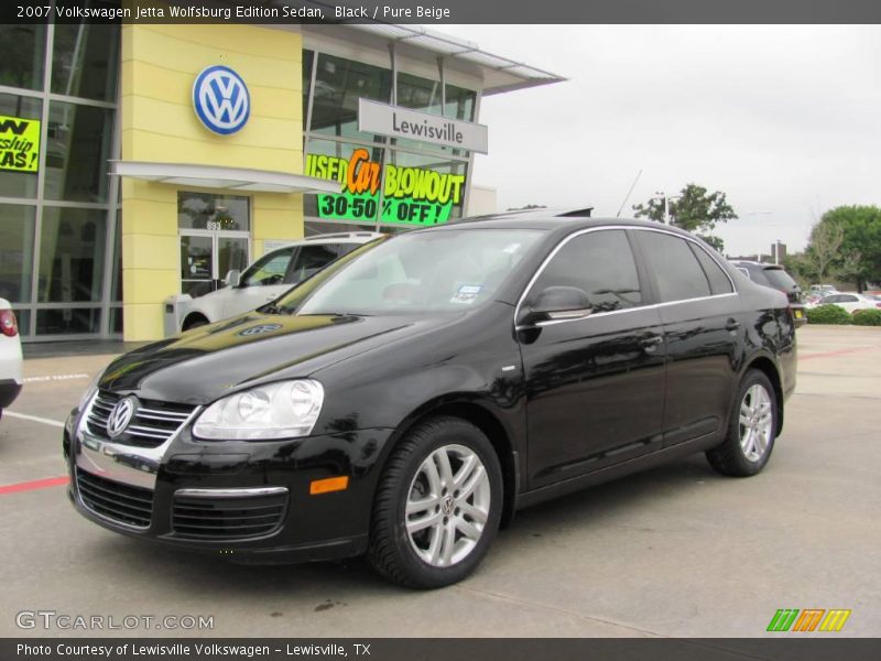 Black / Pure Beige 2007 Volkswagen Jetta Wolfsburg Edition Sedan