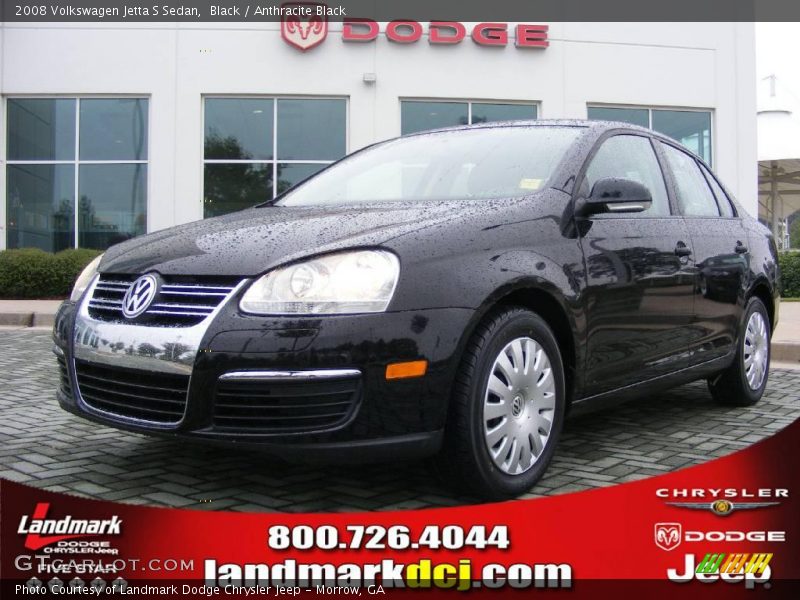 Black / Anthracite Black 2008 Volkswagen Jetta S Sedan