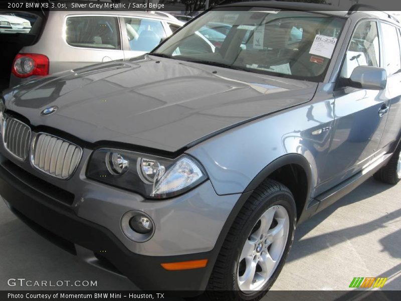 Silver Grey Metallic / Sand Beige 2007 BMW X3 3.0si