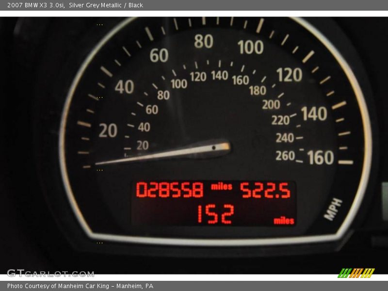 Silver Grey Metallic / Black 2007 BMW X3 3.0si