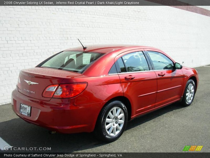 Inferno Red Crystal Pearl / Dark Khaki/Light Graystone 2008 Chrysler Sebring LX Sedan