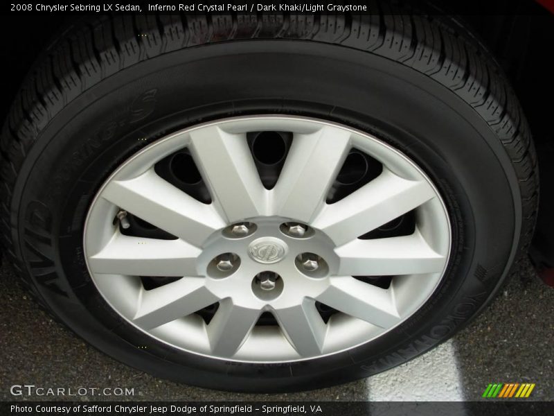 Inferno Red Crystal Pearl / Dark Khaki/Light Graystone 2008 Chrysler Sebring LX Sedan