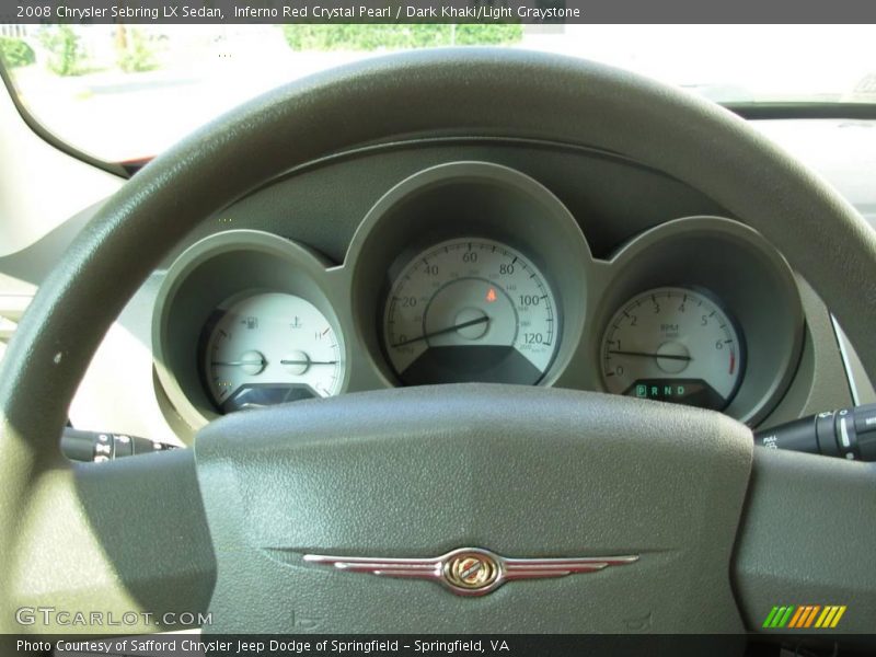 Inferno Red Crystal Pearl / Dark Khaki/Light Graystone 2008 Chrysler Sebring LX Sedan