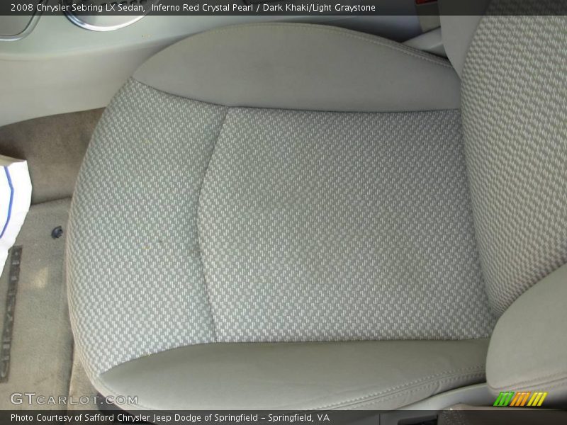 Inferno Red Crystal Pearl / Dark Khaki/Light Graystone 2008 Chrysler Sebring LX Sedan
