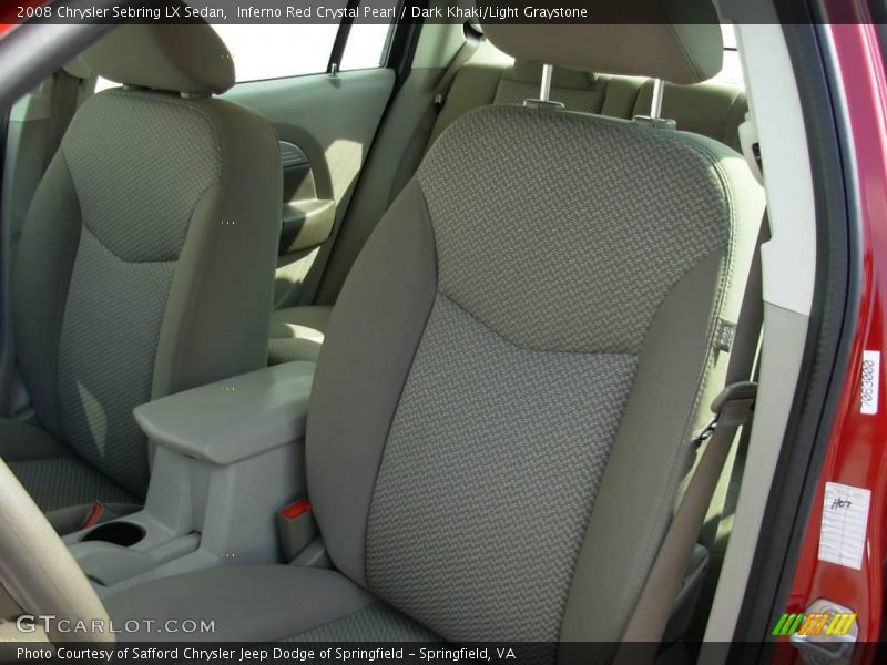 Inferno Red Crystal Pearl / Dark Khaki/Light Graystone 2008 Chrysler Sebring LX Sedan