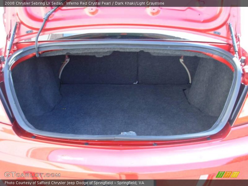 Inferno Red Crystal Pearl / Dark Khaki/Light Graystone 2008 Chrysler Sebring LX Sedan