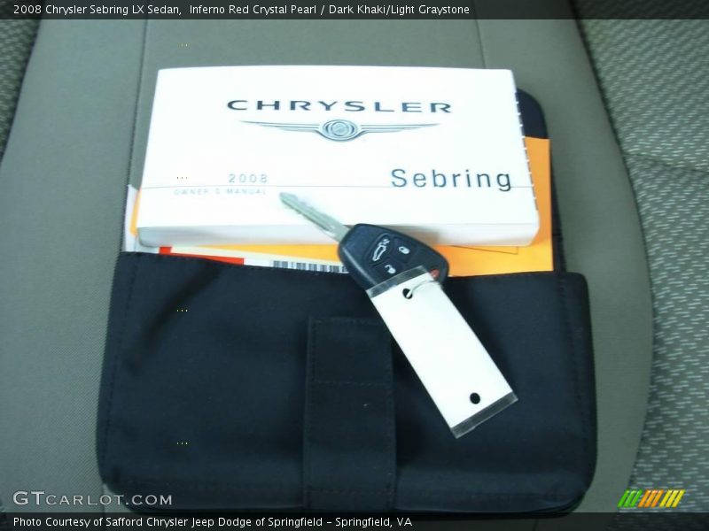 Inferno Red Crystal Pearl / Dark Khaki/Light Graystone 2008 Chrysler Sebring LX Sedan