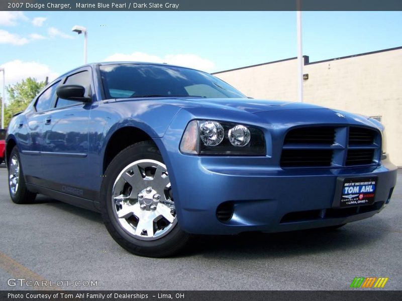 Marine Blue Pearl / Dark Slate Gray 2007 Dodge Charger