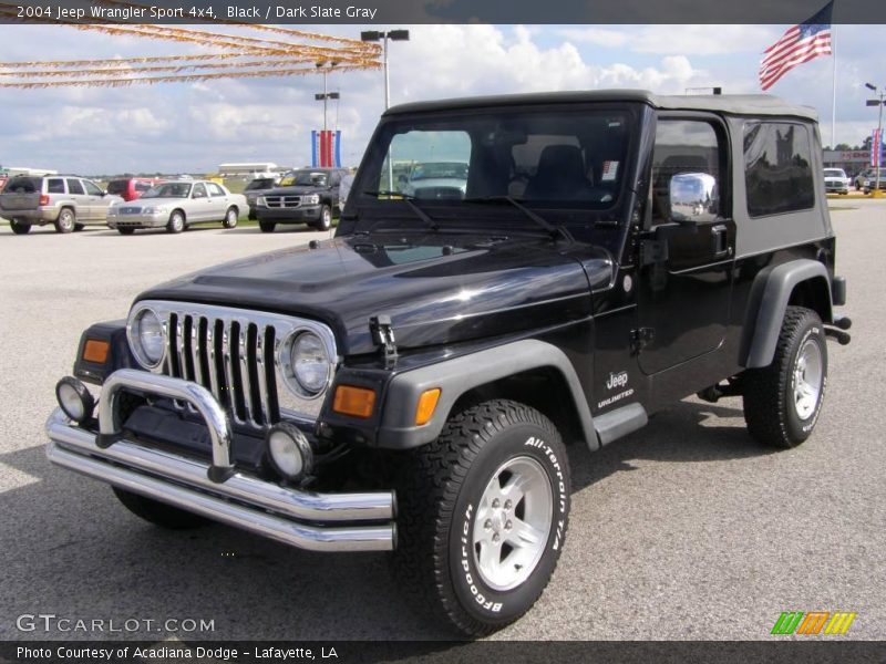 Black / Dark Slate Gray 2004 Jeep Wrangler Sport 4x4