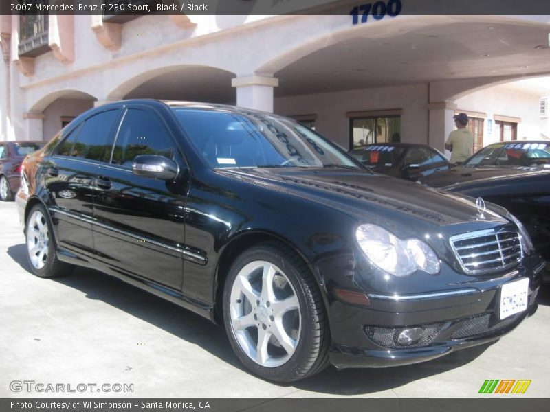 Black / Black 2007 Mercedes-Benz C 230 Sport