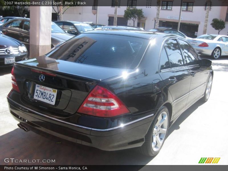 Black / Black 2007 Mercedes-Benz C 230 Sport