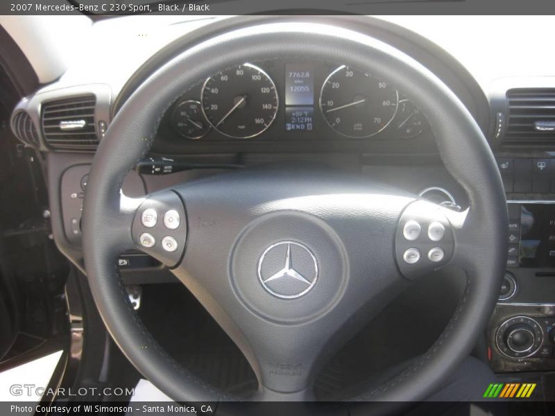 Black / Black 2007 Mercedes-Benz C 230 Sport