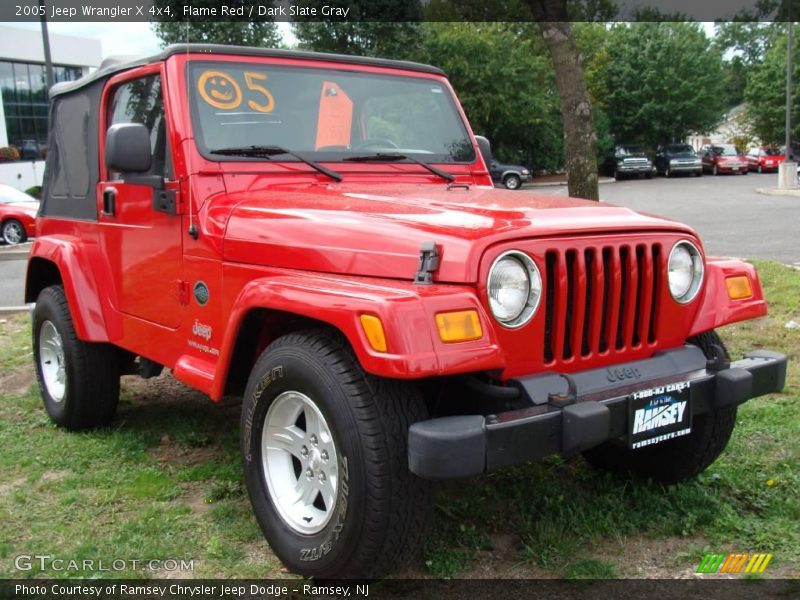 Flame Red / Dark Slate Gray 2005 Jeep Wrangler X 4x4