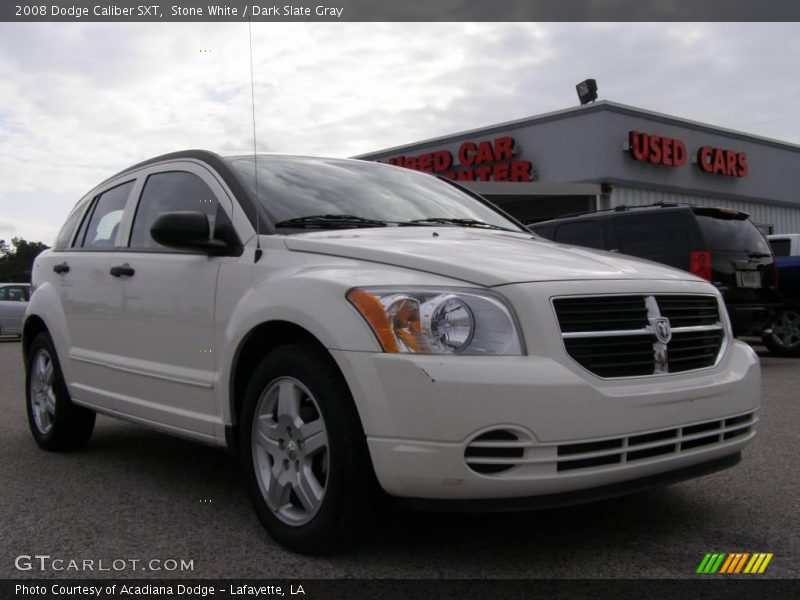 Stone White / Dark Slate Gray 2008 Dodge Caliber SXT