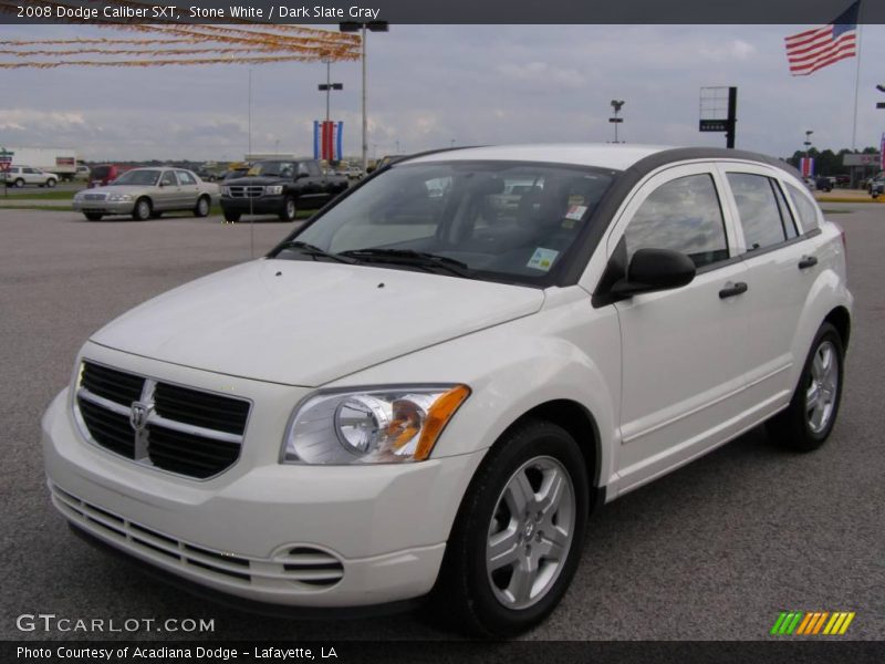 Stone White / Dark Slate Gray 2008 Dodge Caliber SXT