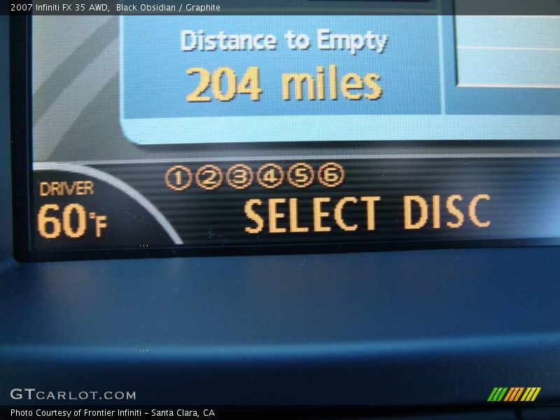 Black Obsidian / Graphite 2007 Infiniti FX 35 AWD