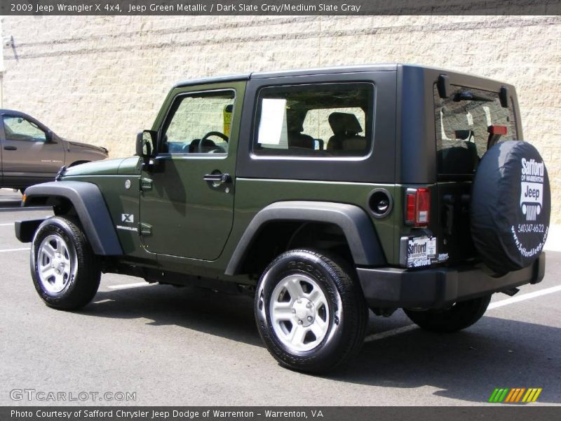 Jeep Green Metallic / Dark Slate Gray/Medium Slate Gray 2009 Jeep Wrangler X 4x4