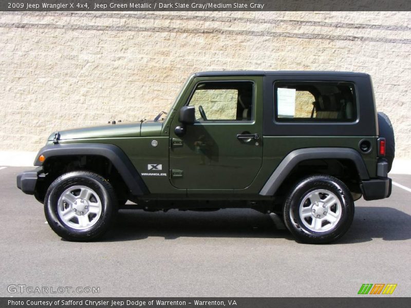 Jeep Green Metallic / Dark Slate Gray/Medium Slate Gray 2009 Jeep Wrangler X 4x4
