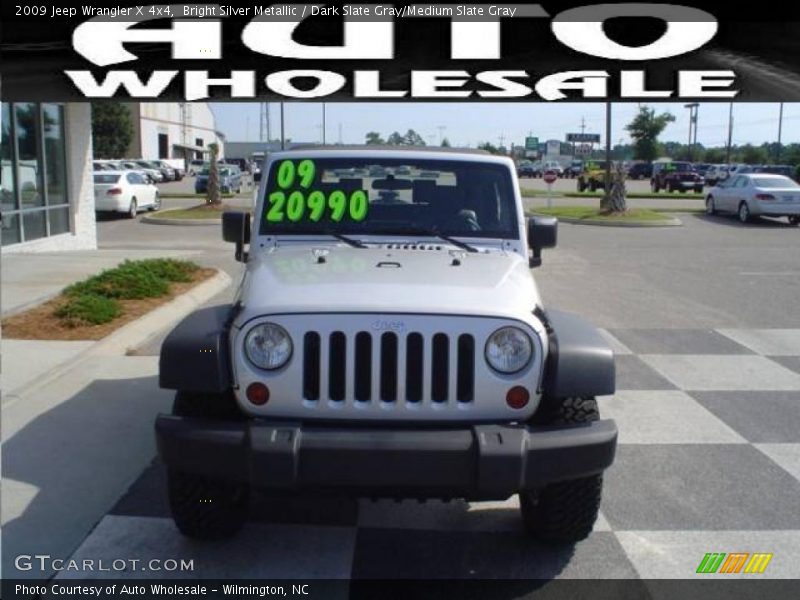 Bright Silver Metallic / Dark Slate Gray/Medium Slate Gray 2009 Jeep Wrangler X 4x4