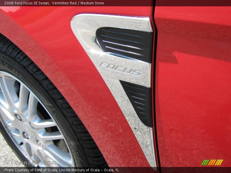 Vermillion Red / Medium Stone 2008 Ford Focus SE Sedan