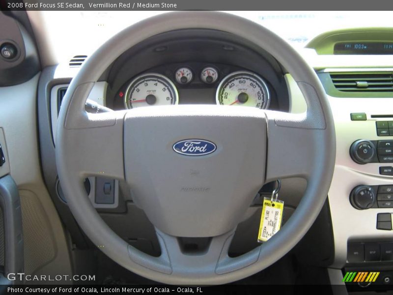 Vermillion Red / Medium Stone 2008 Ford Focus SE Sedan