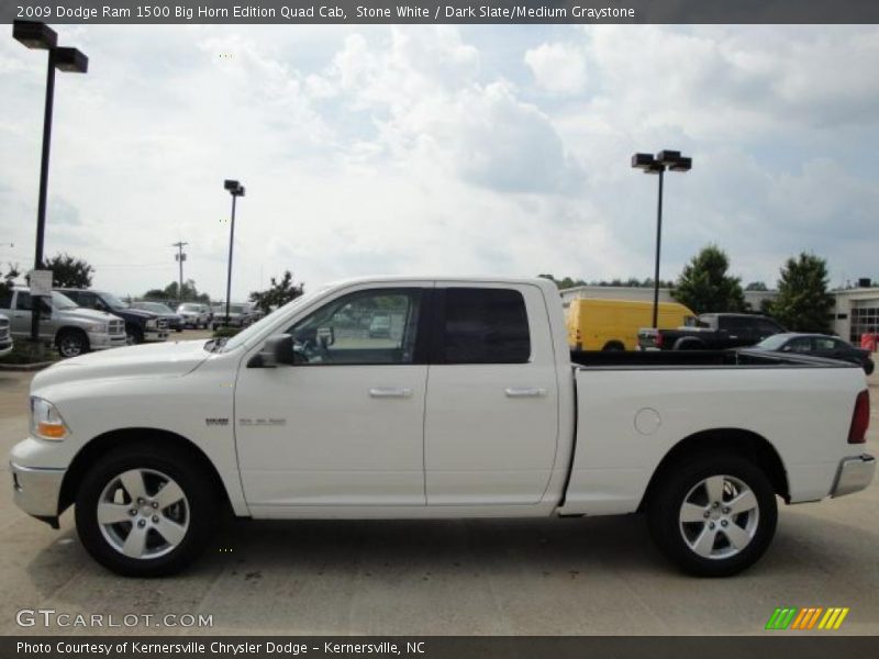 Stone White / Dark Slate/Medium Graystone 2009 Dodge Ram 1500 Big Horn Edition Quad Cab