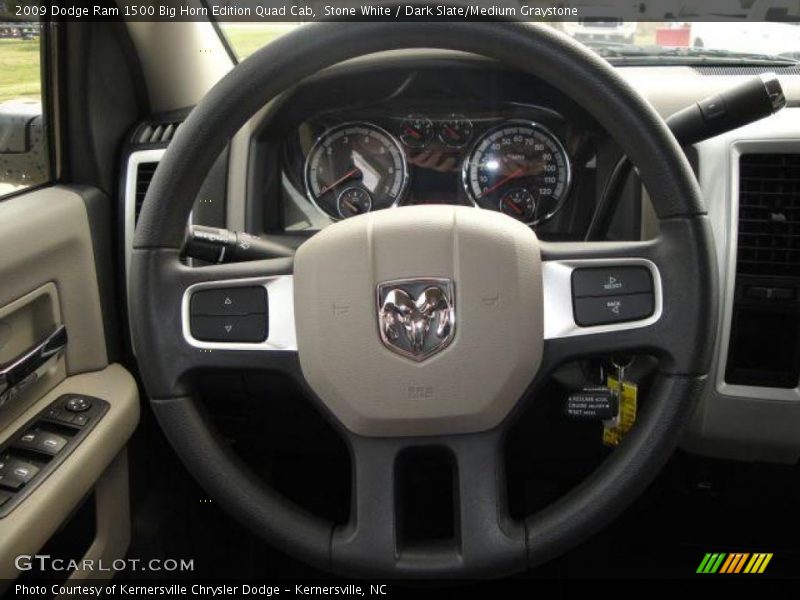 Stone White / Dark Slate/Medium Graystone 2009 Dodge Ram 1500 Big Horn Edition Quad Cab