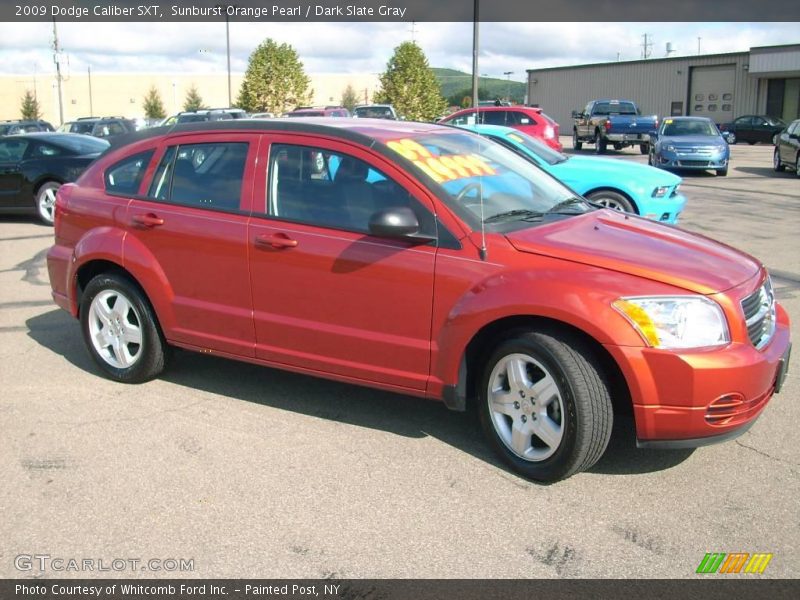 Sunburst Orange Pearl / Dark Slate Gray 2009 Dodge Caliber SXT