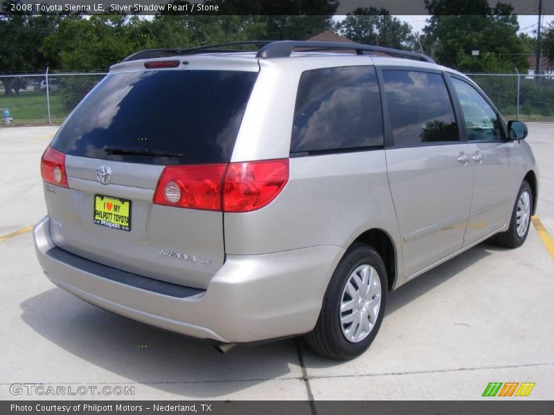 Silver Shadow Pearl / Stone 2008 Toyota Sienna LE