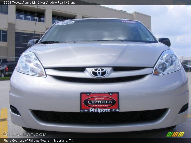 Silver Shadow Pearl / Stone 2008 Toyota Sienna LE