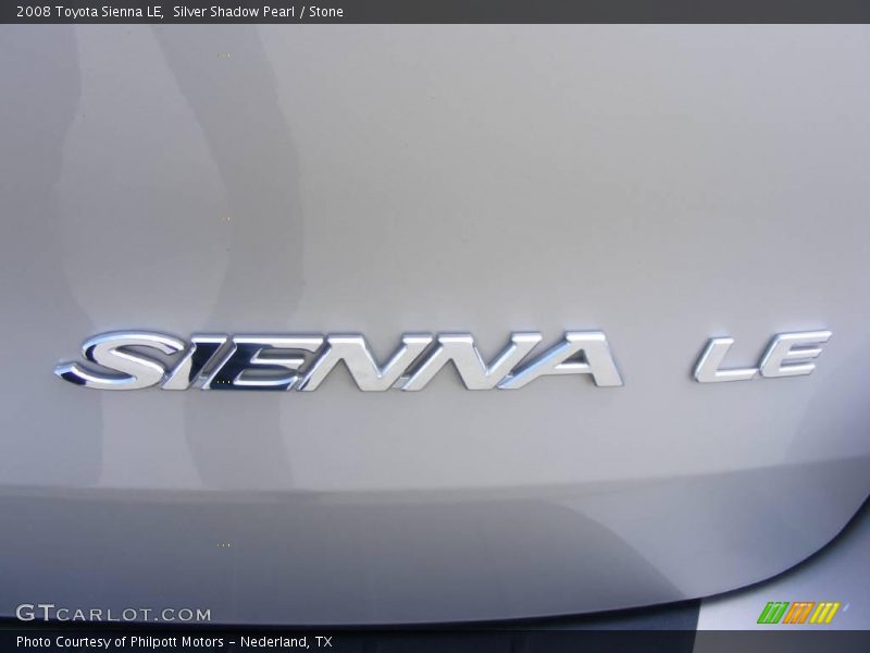 Silver Shadow Pearl / Stone 2008 Toyota Sienna LE