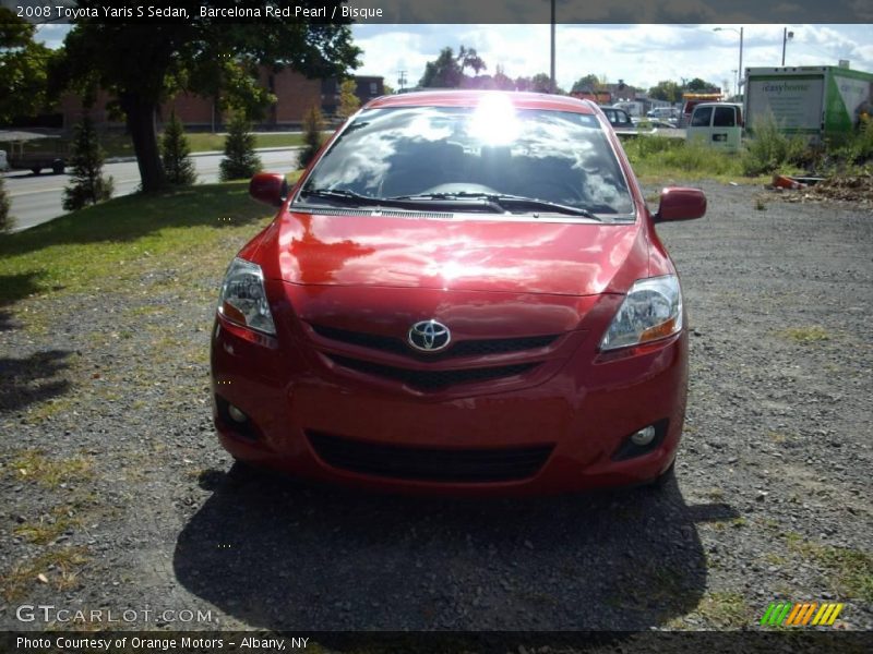 Barcelona Red Pearl / Bisque 2008 Toyota Yaris S Sedan