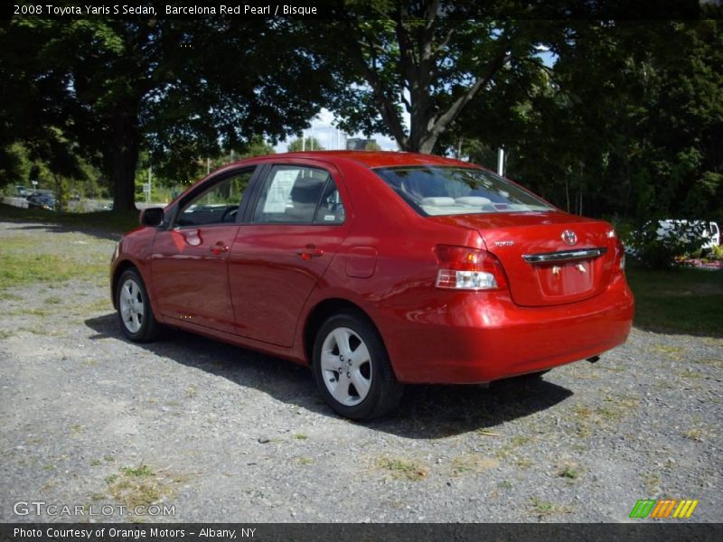 Barcelona Red Pearl / Bisque 2008 Toyota Yaris S Sedan