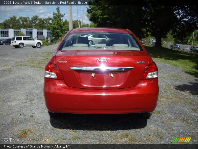 Barcelona Red Pearl / Bisque 2008 Toyota Yaris S Sedan
