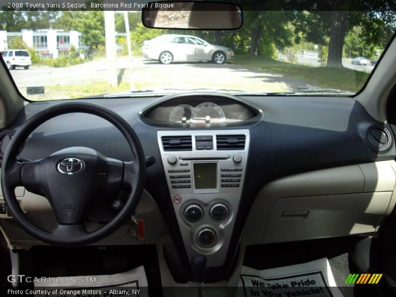 Barcelona Red Pearl / Bisque 2008 Toyota Yaris S Sedan