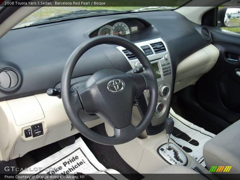 Barcelona Red Pearl / Bisque 2008 Toyota Yaris S Sedan